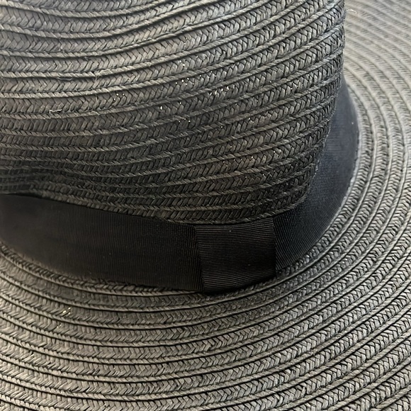 H&M Large Floppy Wide Brim Hat Black Packable - Picture 7 of 7